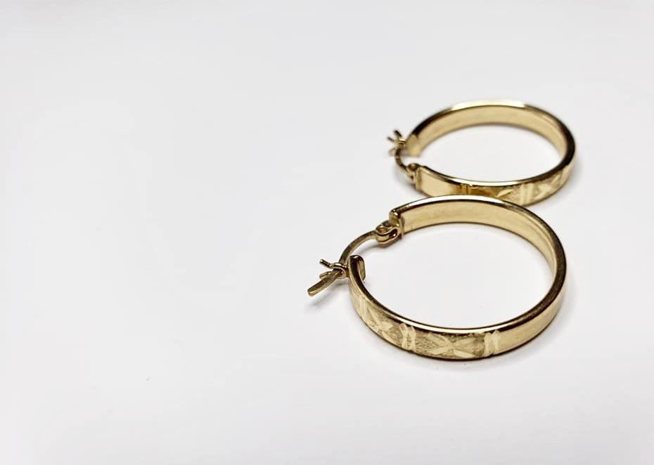 Solid 14k Gold Karol Hoop Earrings