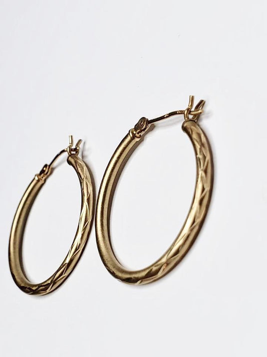 Emory Medium 14K Gold Hoop Earrings